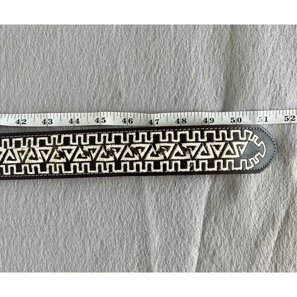 Cinturones Western Leather 50” Belt Spinning Spur‎ Buckle Mens Size 44